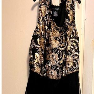 Ladies black and gold Cocktail/Prom Dress